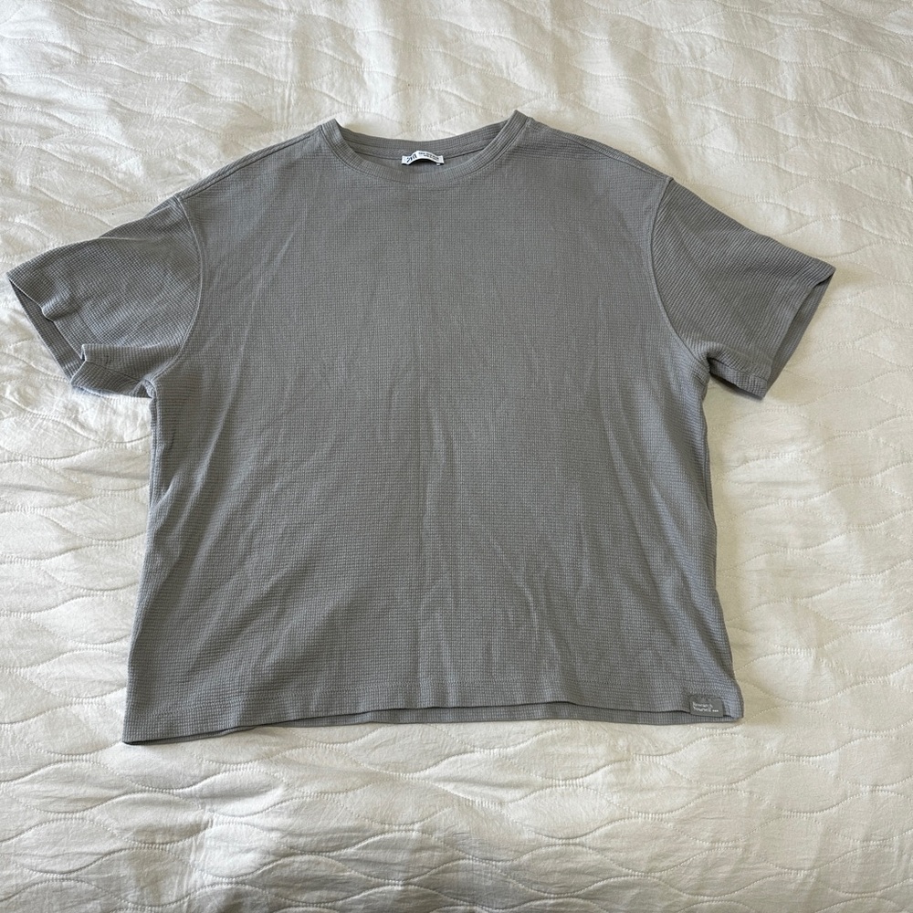 Zara Gray Short Sleeve Tee